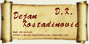 Dejan Kostadinović vizit kartica